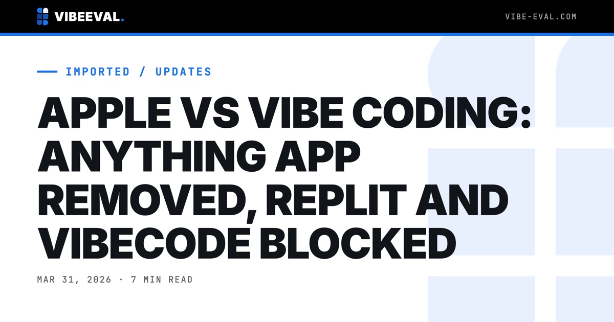 APPLE VS VIBE CODING: THE WALLED GARDEN FIGHTS BACK
