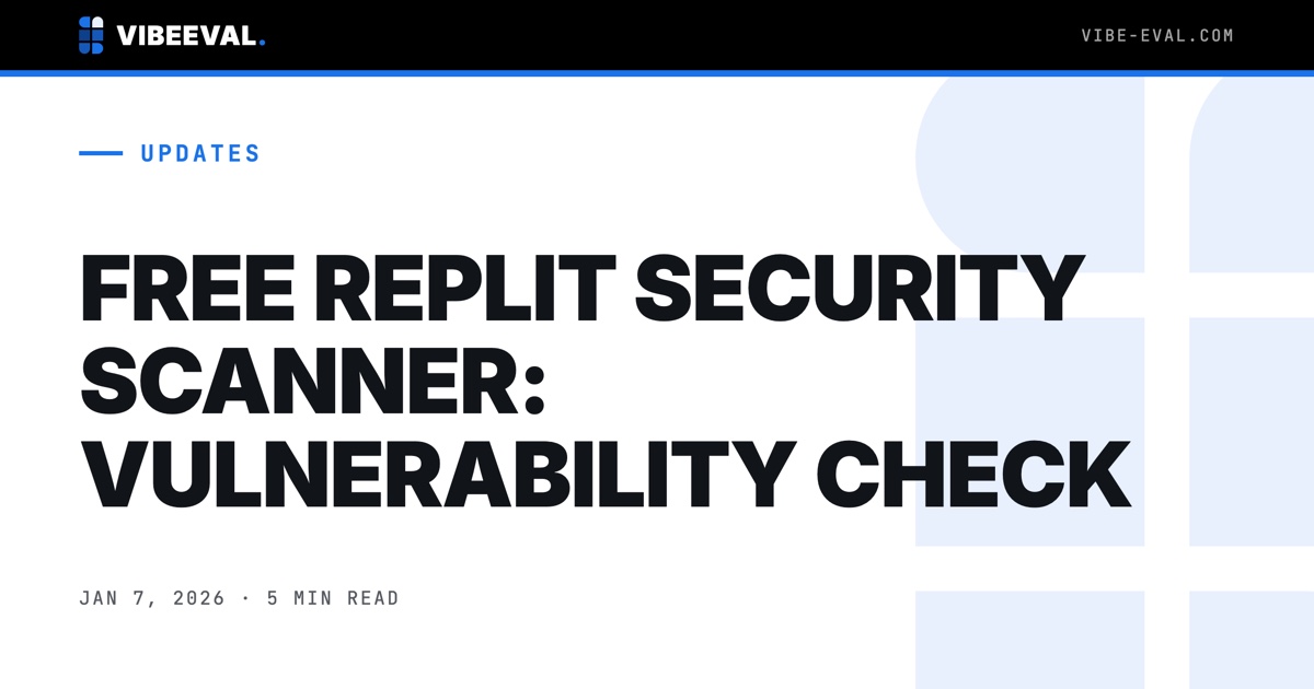 FREE REPLIT SECURITY SCANNER
