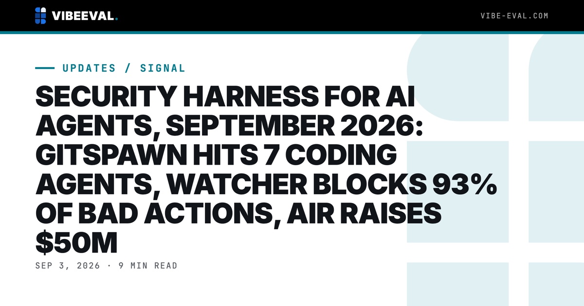 THE SECURITY HARNESS BECAME A PRODUCT CATEGORY. HERE IS WHAT SHIPPED, WHAT BROKE, AND WHAT TO DEPLOY THIS WEEK.