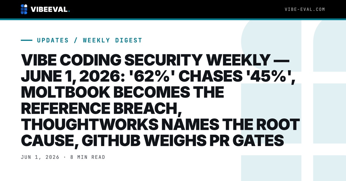 VIBE CODING SECURITY WEEKLY - MAY 26 - JUN 1, 2026
